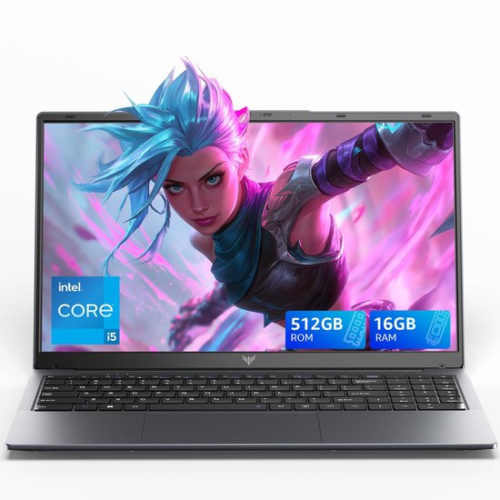 ACEMAGIC Gaming Laptop - 15,6 Zoll - Intel Core i5-12600H-Prozessor (tot 4,5 GHz) - 16 GB RAM DDR4 - 512 GB/4TB SSD - WiFi 6 - Type C - Window 11 Pro - Grijs - Acemagic - Hoofdafbeelding