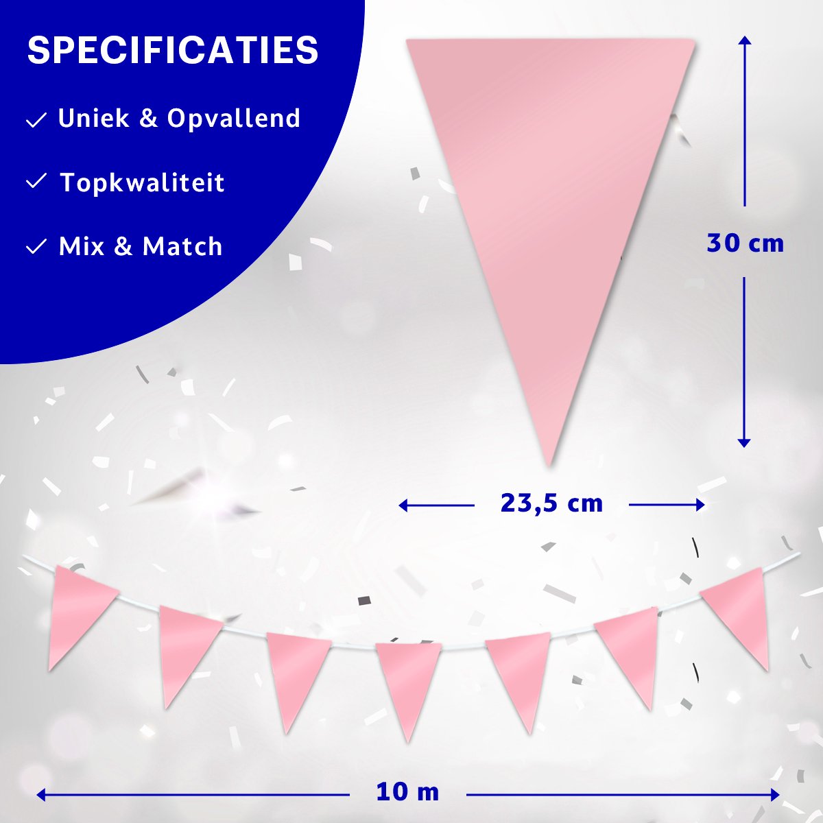 BTH - Slingers - Roze - Slingers Verjaardag - Vlaggenlijn - Verjaardag Versiering - Verjaardag - Vlaggetjes - Decoratie — afbeelding 2