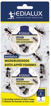 Edialux Imidalux mierenlokdoos met gel lokaas tegen mieren en nesten, insecticide lokaas voor binnen en buiten, werking tot 3 maanden, mierenbestrijding, mierenval, 2 stuks