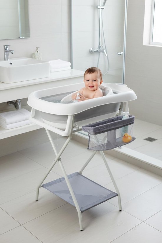 Baby badje met Standaard - Babybad Set Compleet - Voor Jongens en Meisjes - Badroutine van Merkloos — afbeelding 3