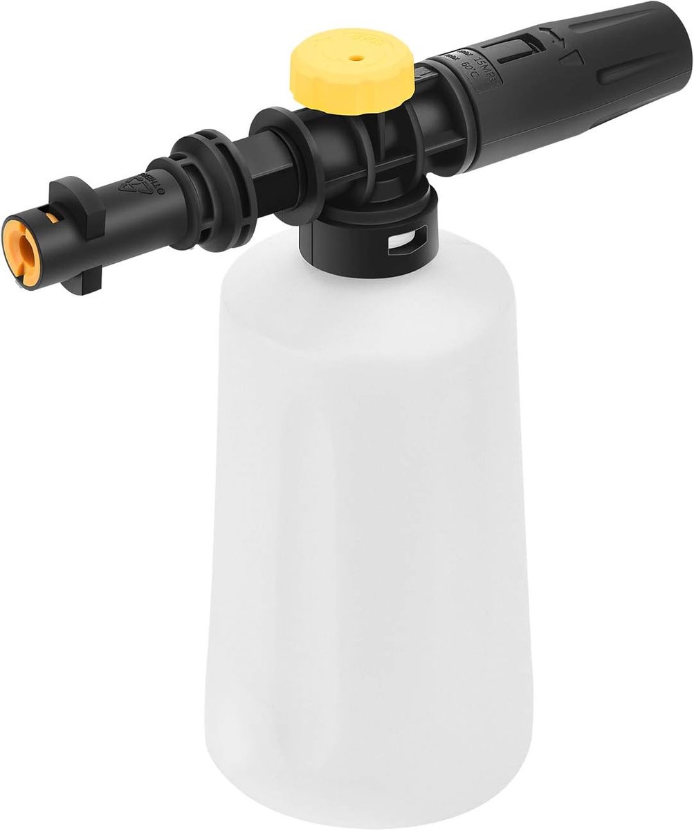 Handspuitfles voor Autowassen - Schuimspuitfles - Zuur- en Alkalibestendig - Luchtdruksproeier - voor Kärcher K2/K3/K4/K5/K6/K7 Hogedrukreinigers - 700ml - Wit