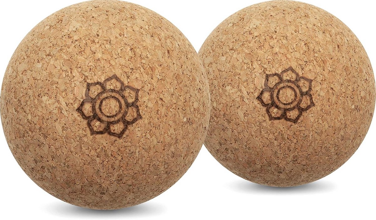 Massagebal Kurk - Fascia Bal - Zelfmassage Herstel - 100% Natuurlijk Materiaal - 6.5 cm Diameter - Natuurlijk Kurk