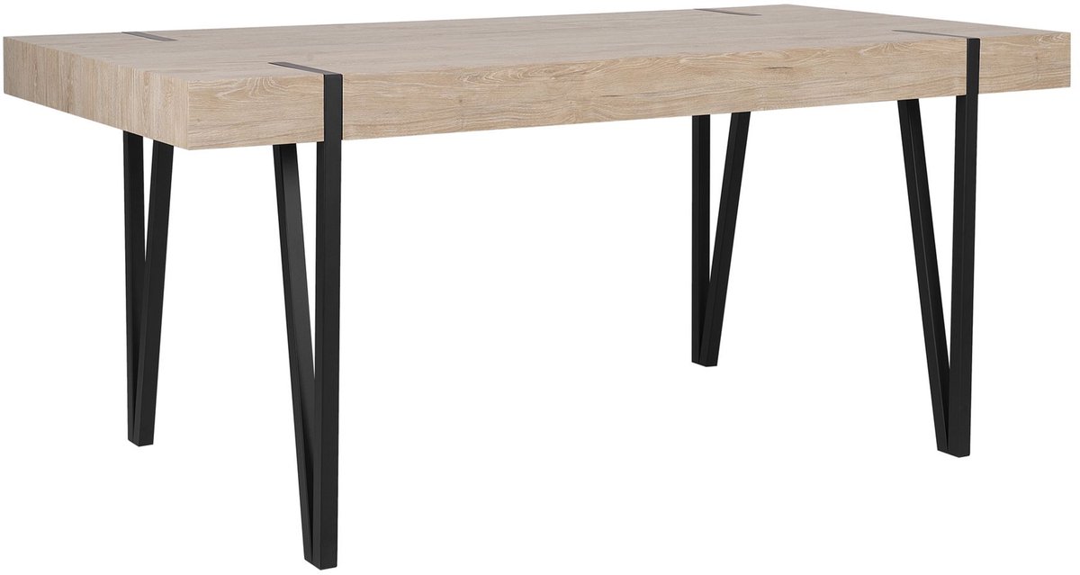 Beliani ADENA - Eettafel - Lichte houtkleur - 90 x 150 cm - MDF Bruin