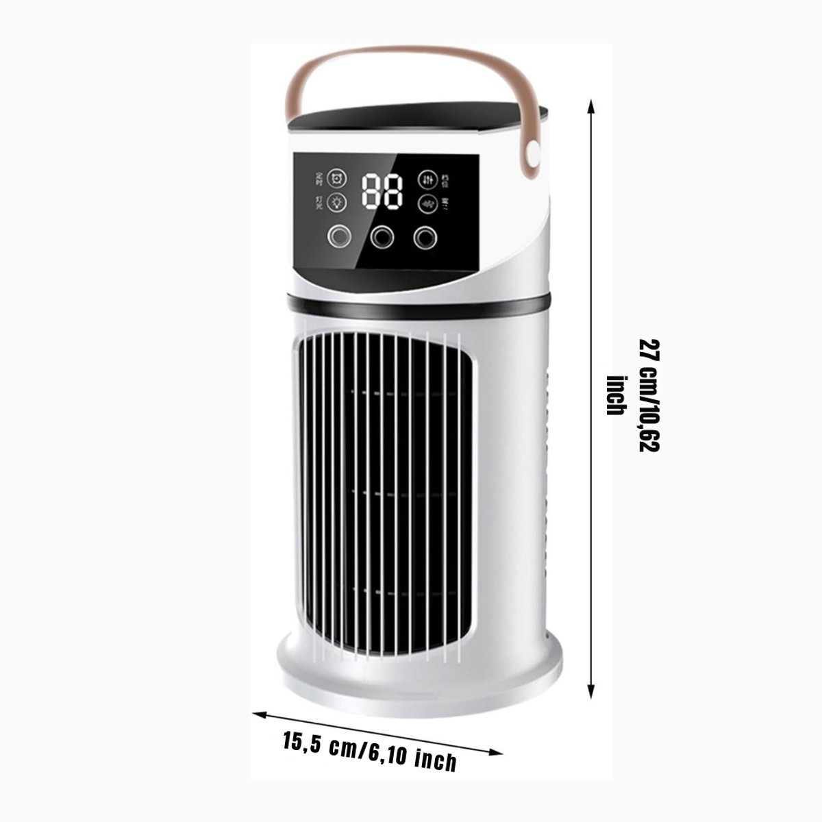 Aurixi® Airco Zonder Afvoerslang - Luchtkoeler - Aircooler - 7 Standen - Mobiel - Wit - 16cm x 16cm x 16cm – foto 5
