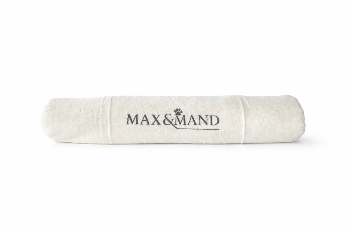 Max&Mand Fleece Hondendeken – Zachte Honden Deken – Wasbaar – Warm & Comfortabel – Voor Hondenmand, Bank of Bench – 100 × 70 cm – Wit