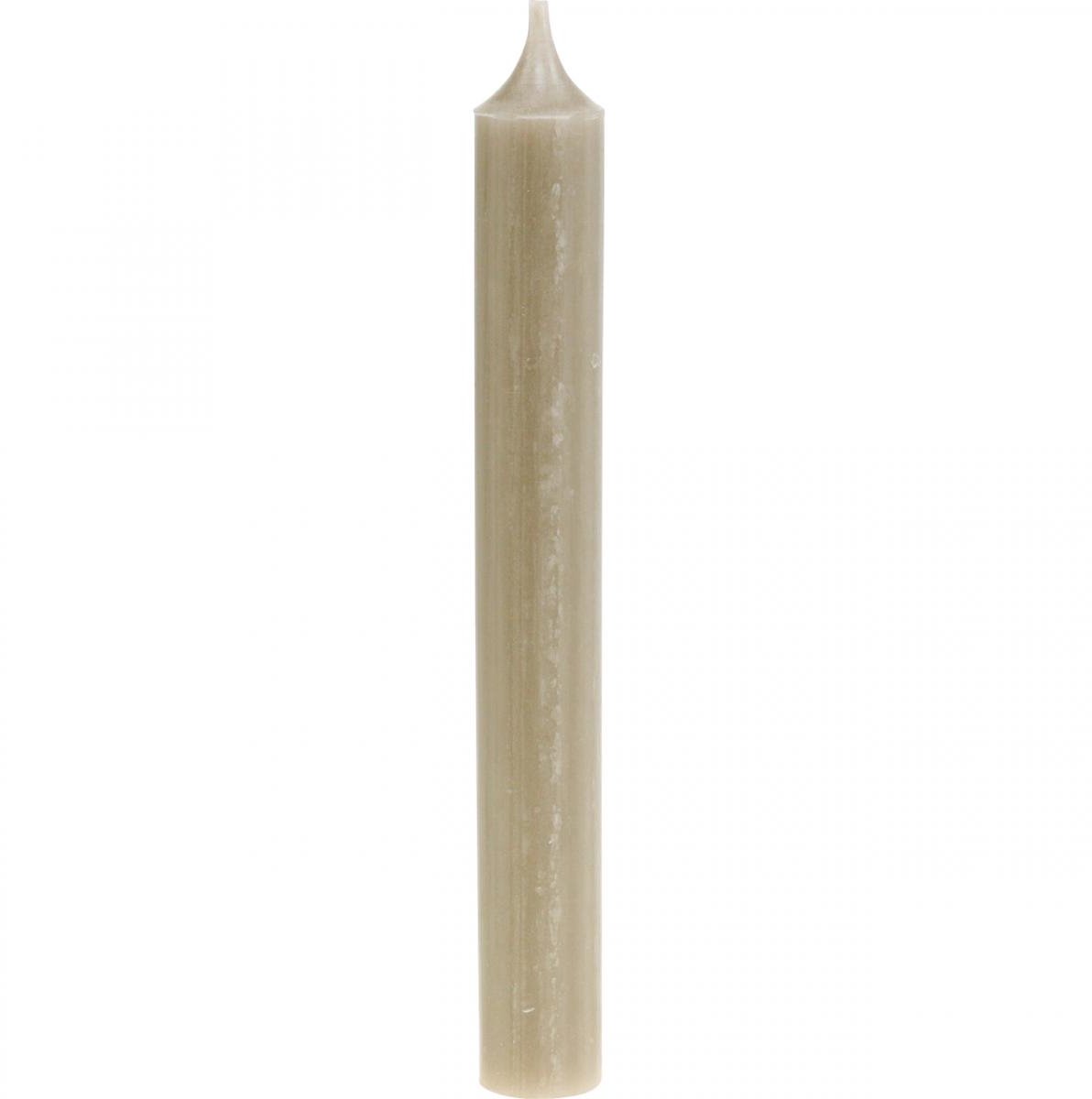 Viana Stokkaarsen bruine kaarsen kaarsdecoratie herfst Ø21/170mm 6 st, 6 Stü Beige