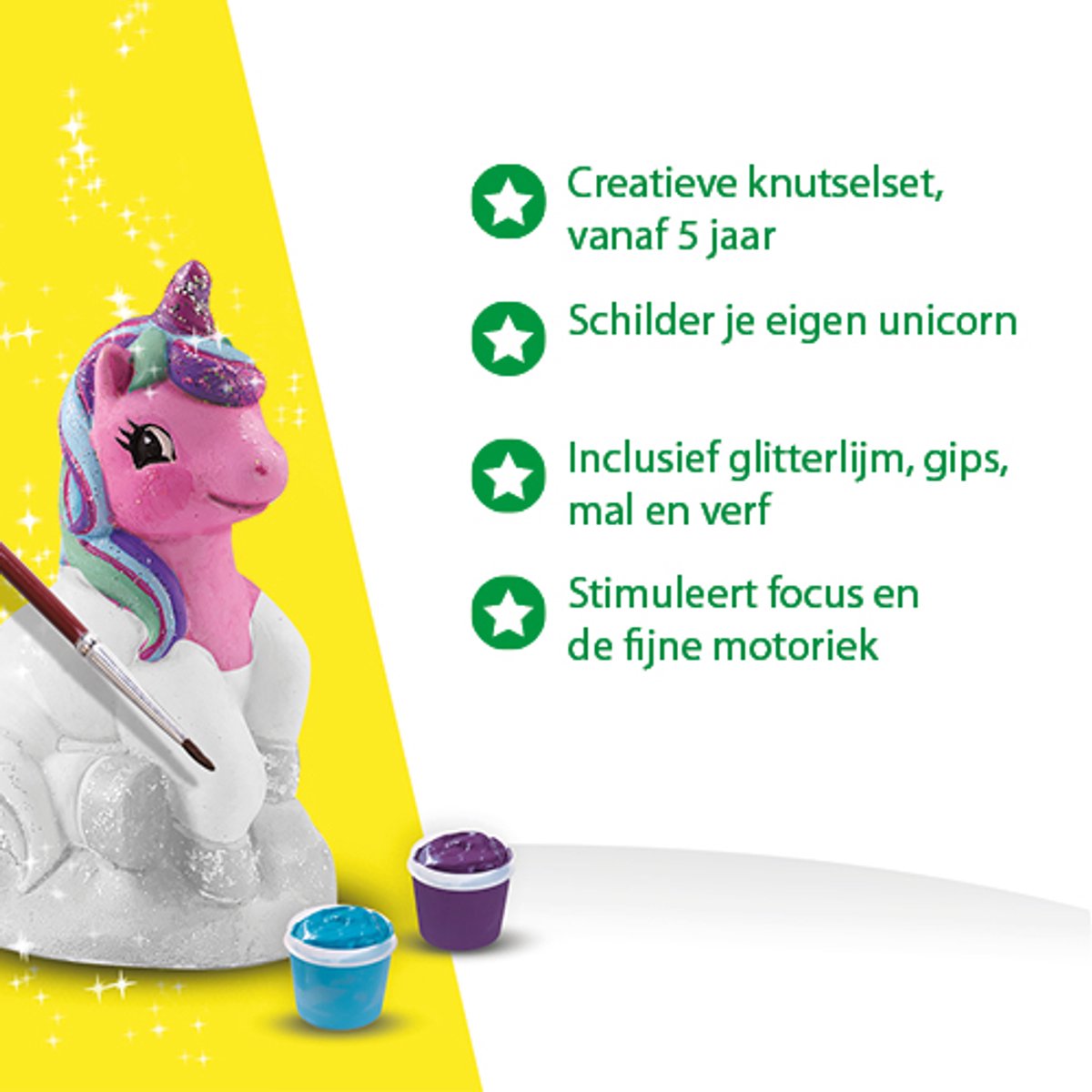 SES Creative Gieten en Schilderen Set - Unicorn met Latex Gietmal - Voor Meisjes vanaf 5 Jaar - Knutselen - Schoencadeautjes Sinterklaas — cadeau in Hobby - foto 2