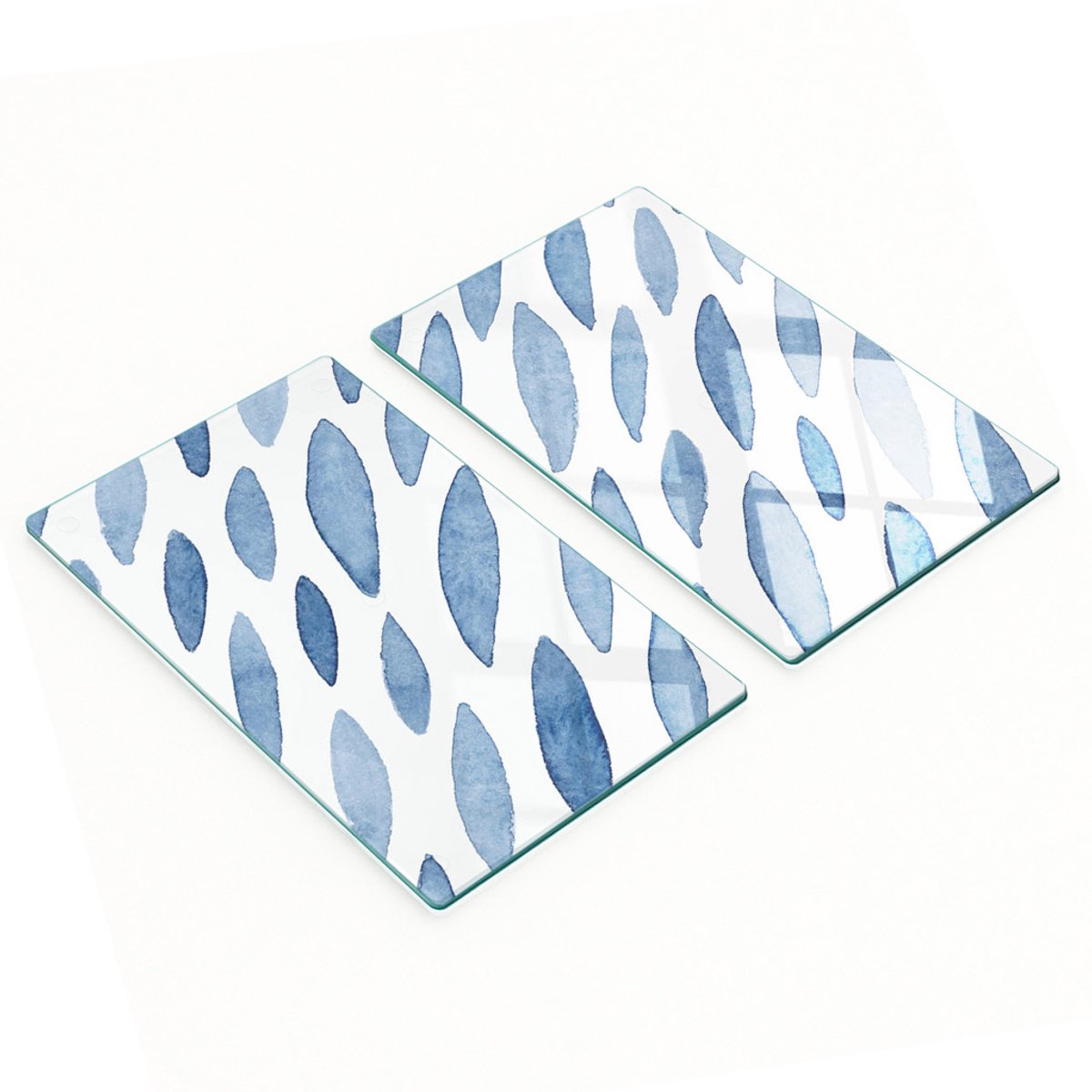 Multifunctionele decoratieve glazen borden met stippenprint 2x30x52 cm