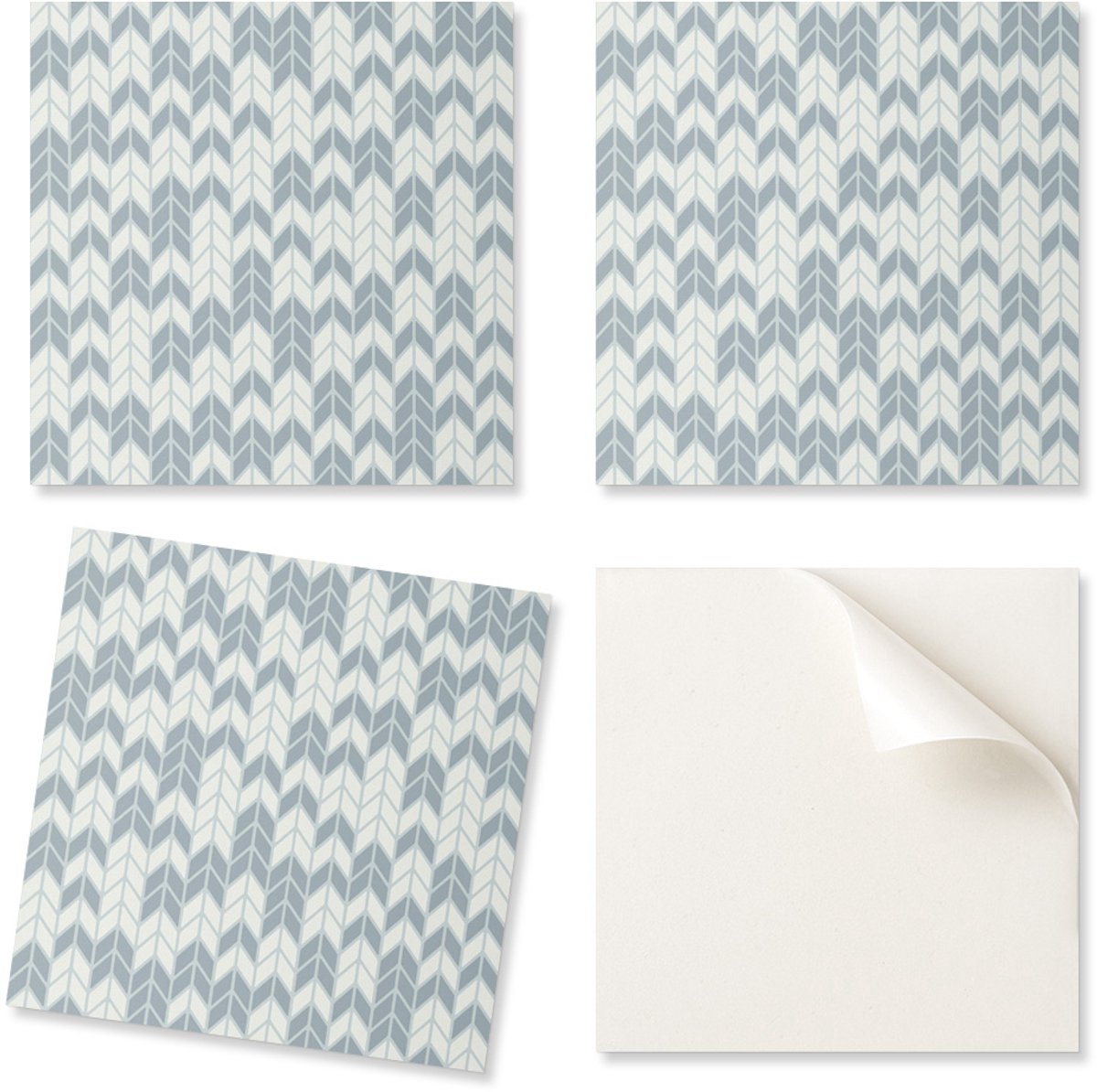 Set vinyl vloertegels met pijlenpatroon 20x20x20 cm