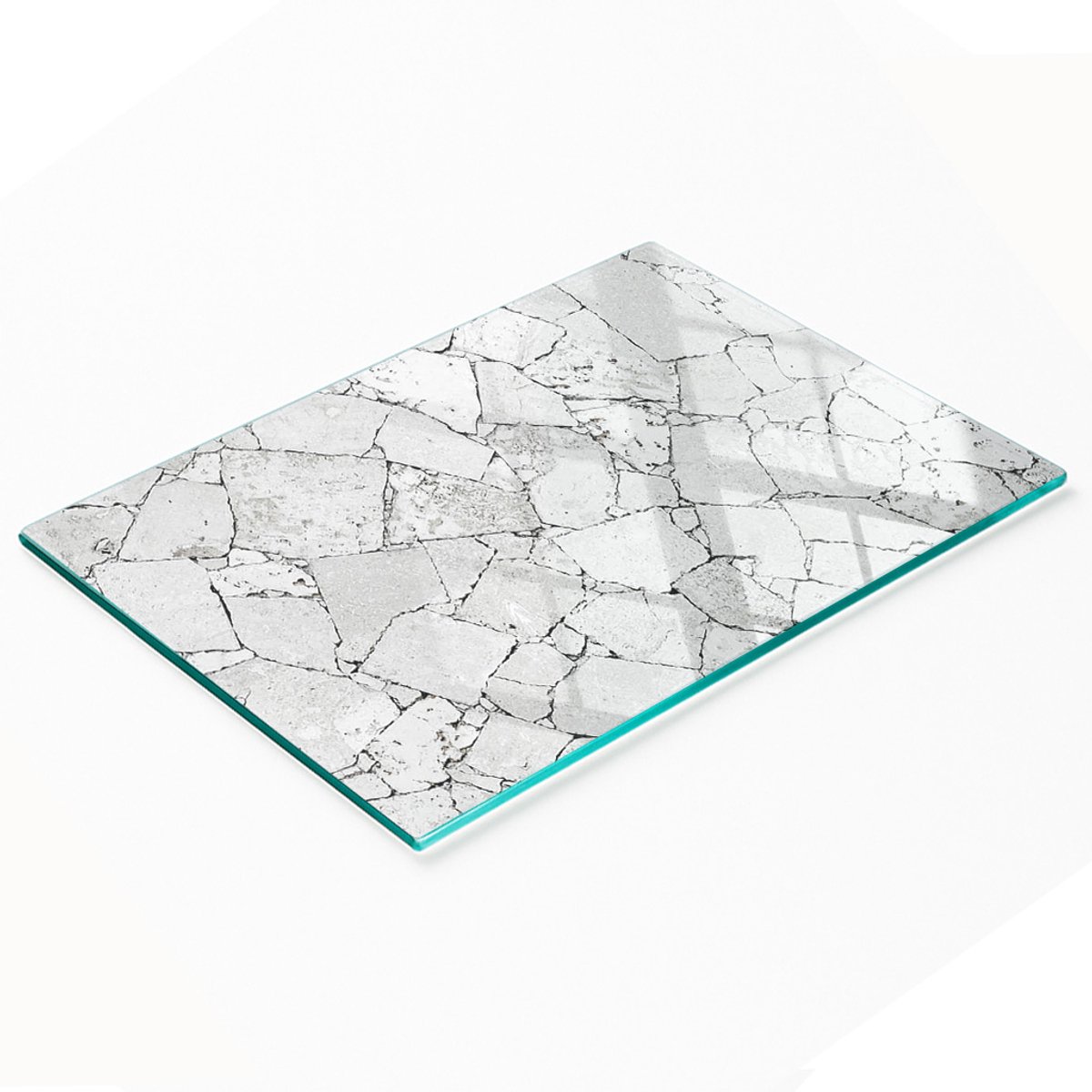 Multifunctionele decoratieve keukenplank van gehard steen, 80x52 cm