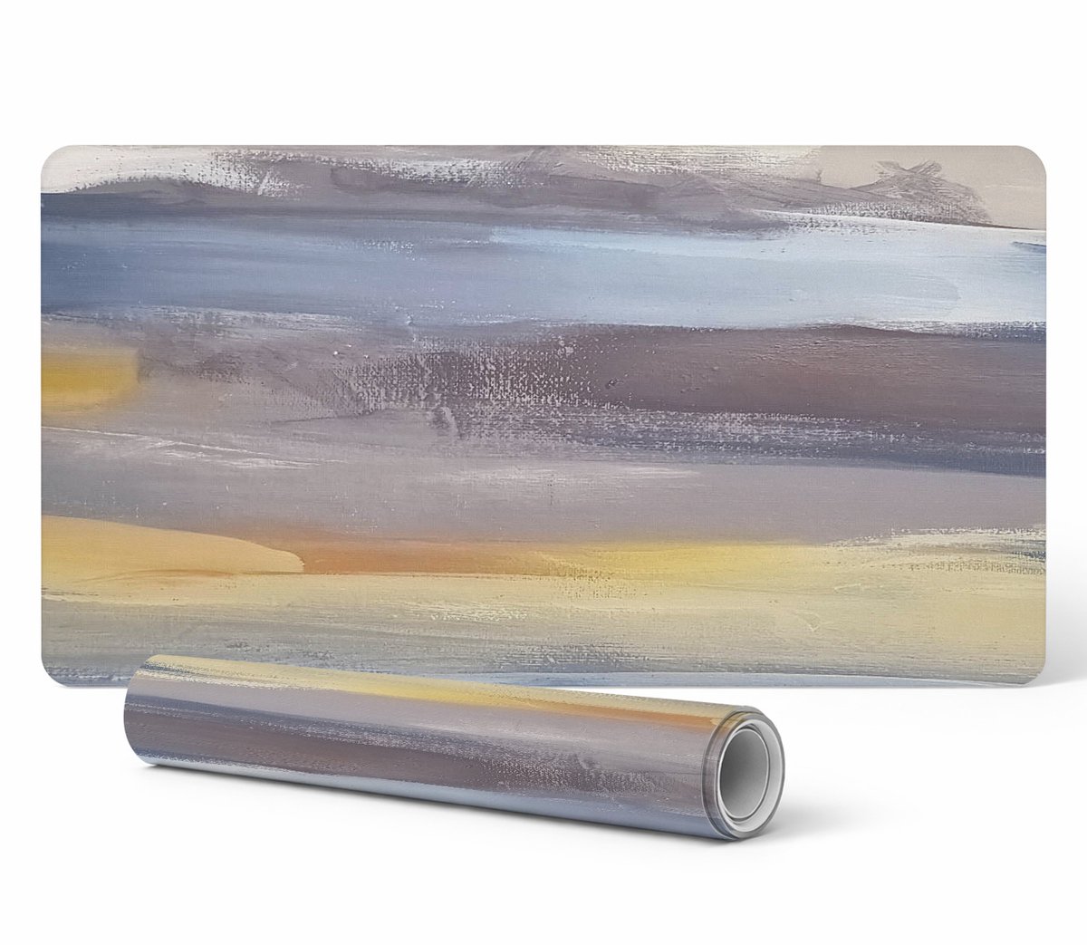 Antislip gamingmuismat met abstract landschap, 90x45 cm
