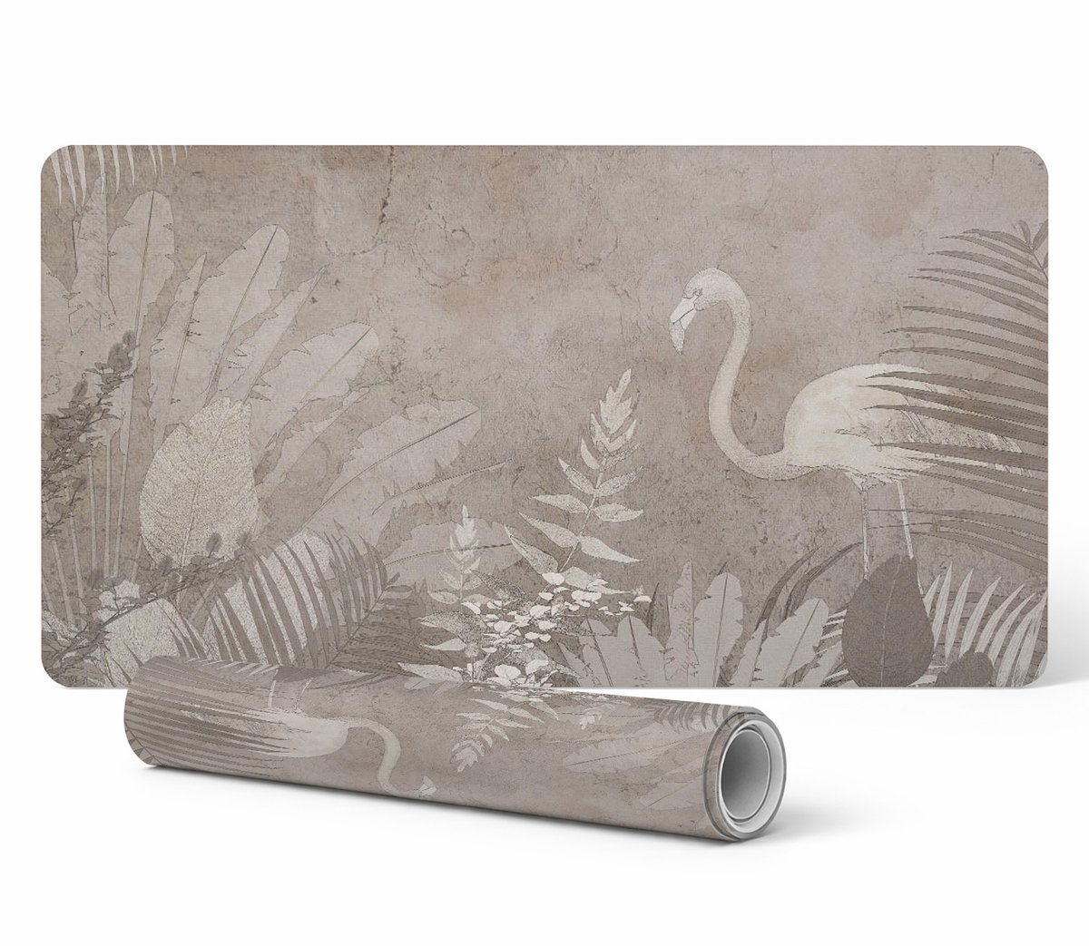Flamingo Jungle Gaming Toetsenbord- en Muismat Beschermmat 90x45 cm
