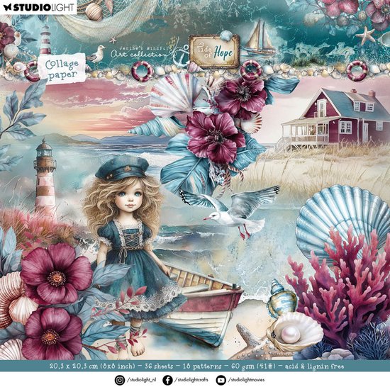 Collage paperpad Backgrounds & elements – JMA Tide of hope nr. 432