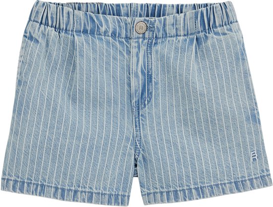 WE Fashion Meisjes relaxed fit denim short met krijtstreep