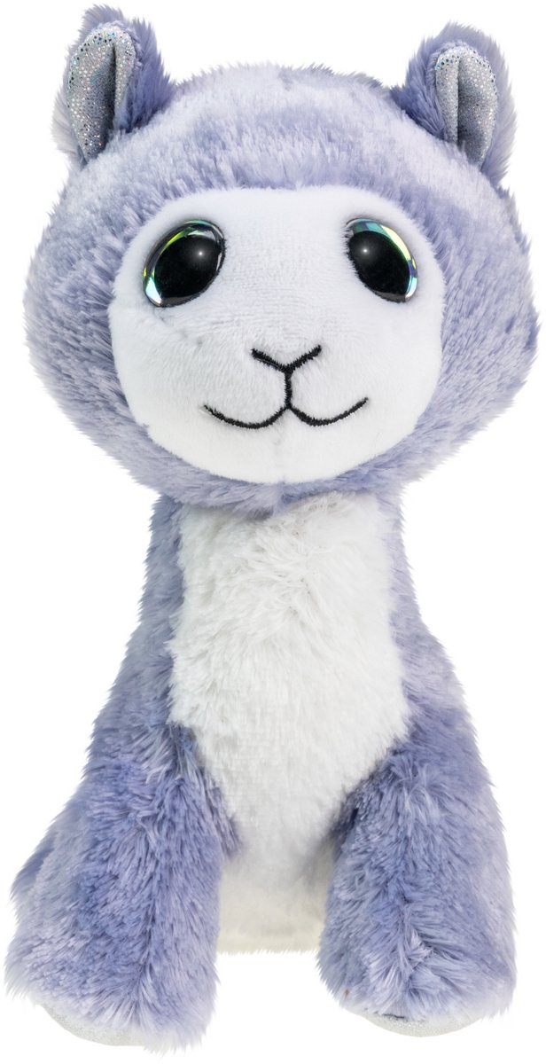 Lumo Stars pluche knuffel lama Lily 15cm met grote ogen.