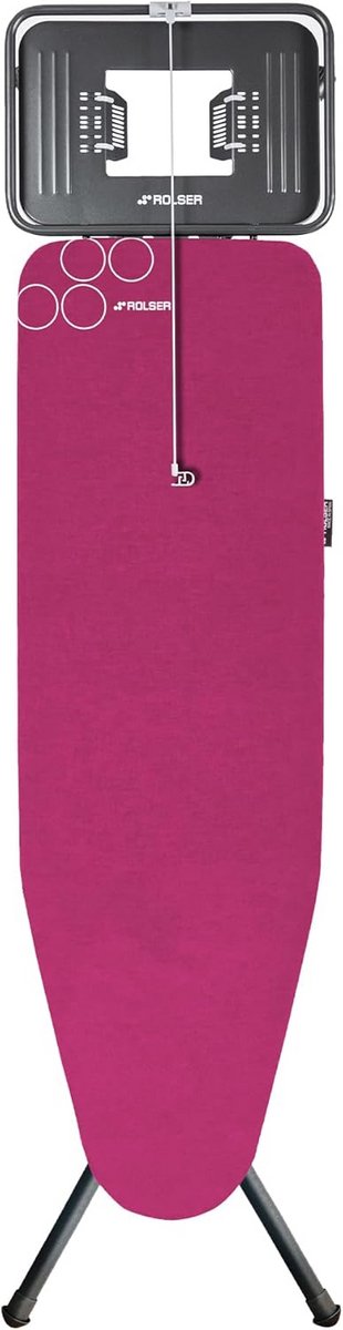 Inklapbaar Strijkplank Zwart - 120x38cm - Stevig & Stoombestendig
