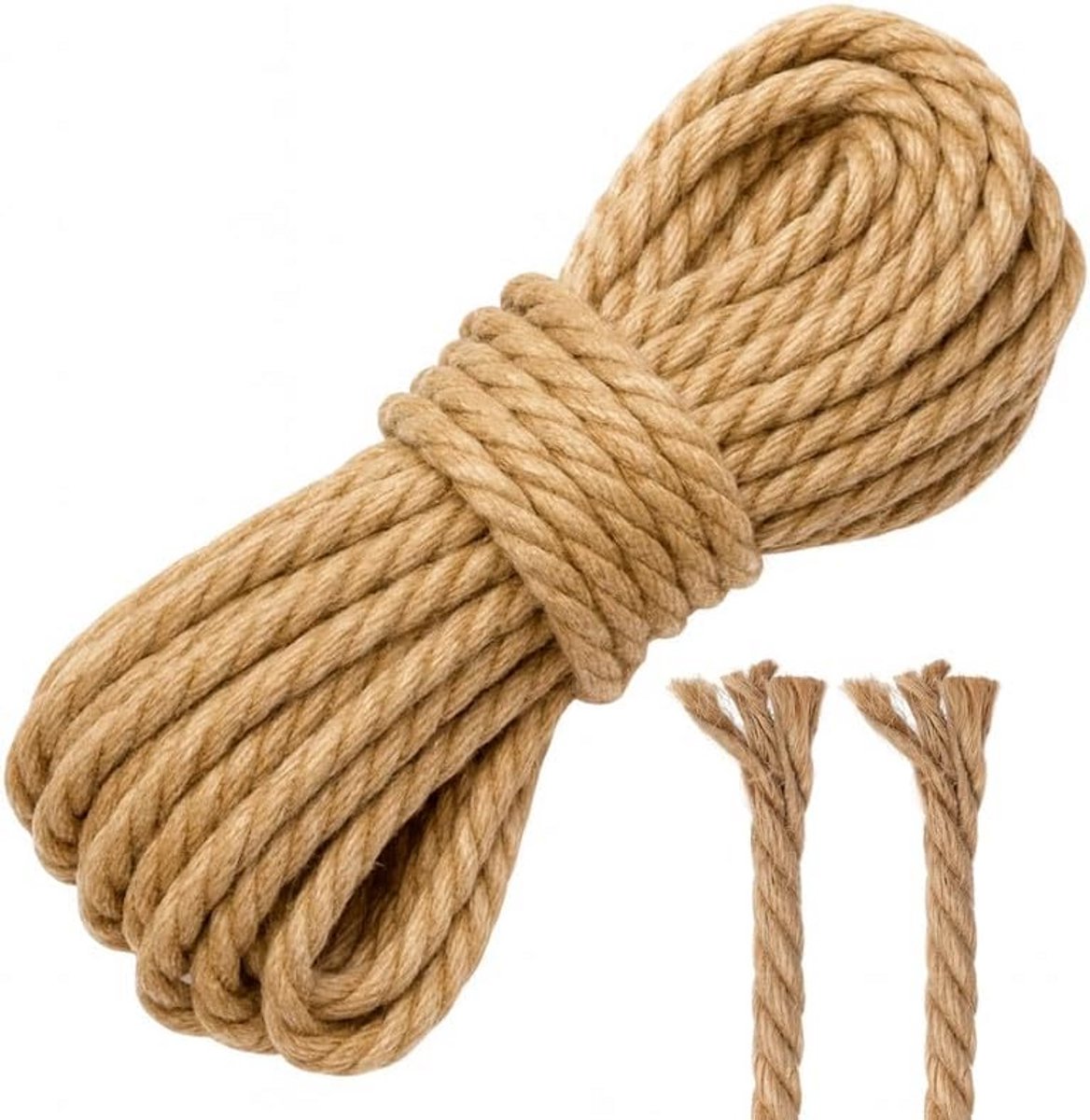 Sterk Natuurlijk Jute Touw 30mm Dik - 10 Meter Duurzaam Gemaakt Voor Knutselen en Tuin