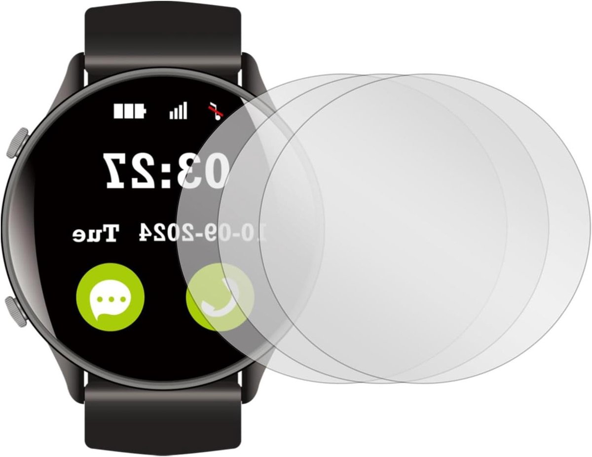 Allecto- Schermbeschermers voor horloges - 40 mm - Gehard glas - Anti-spionage - Universele bescherming - Kristal - Wijzerplaat - Zachte folie - Anti-inkijk - Rond - Smartwatches - Grijs.