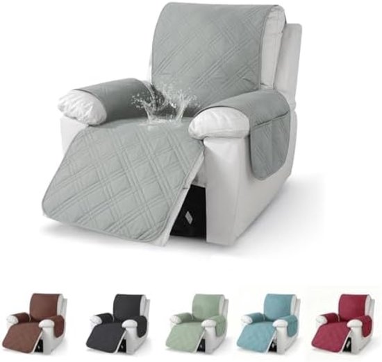Housse de Chaise PromoHome et Housse de Protection pour Fauteuil Relax - Design Extensible, Étanche et Antidérapant avec Poches Pratiques