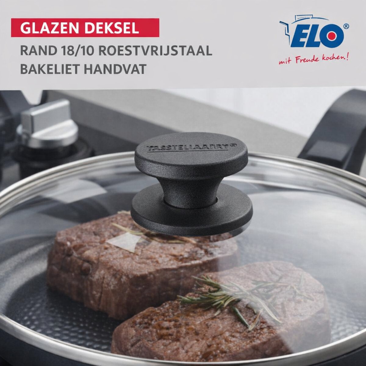 Set van 2 Pannen 20 en 24 cm keramisch zonder PFAS en 2 deksels Elo Prima Cucina