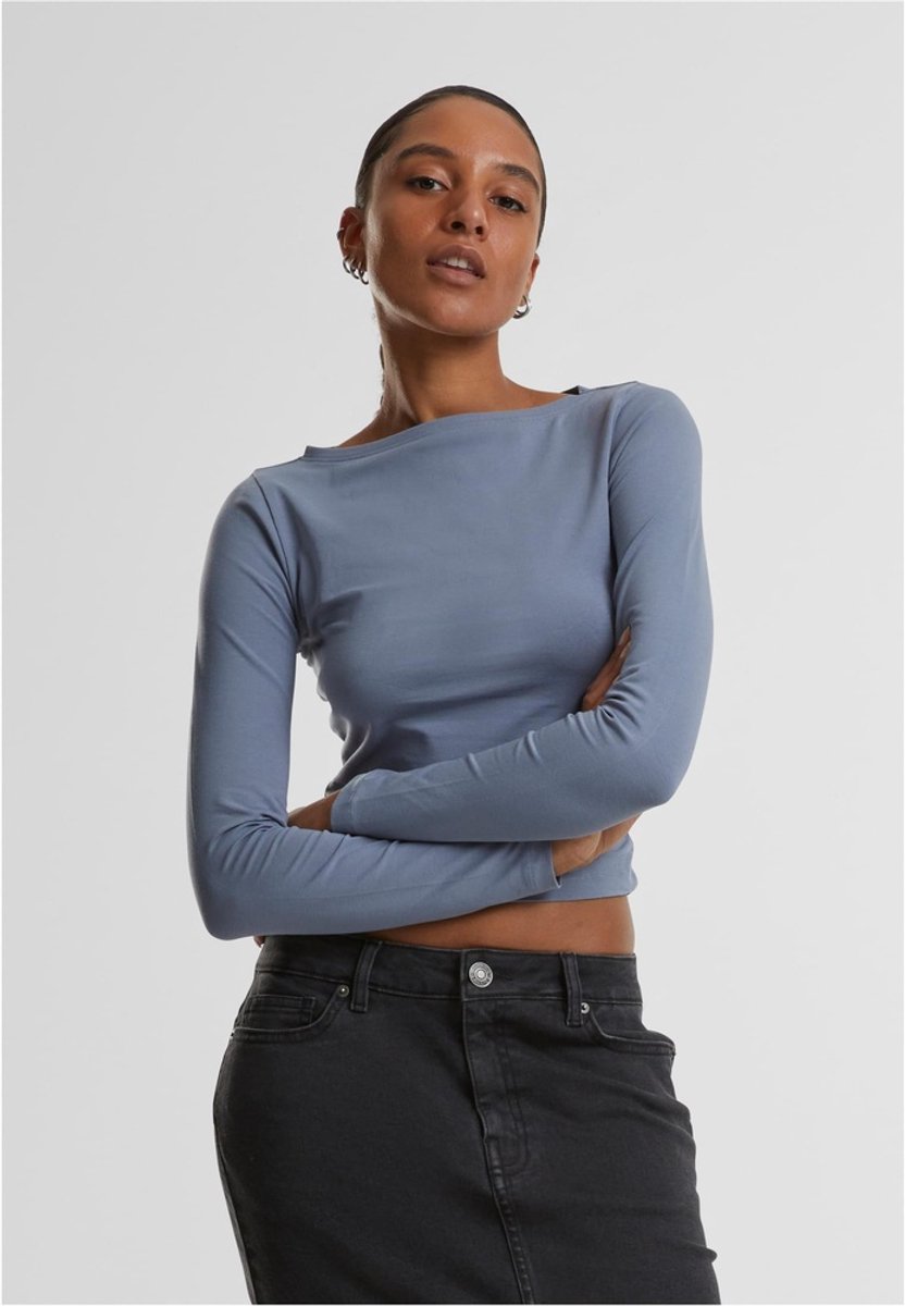 Urban Classics Ruffled Super Slim Longsleeve top XXL Blauw