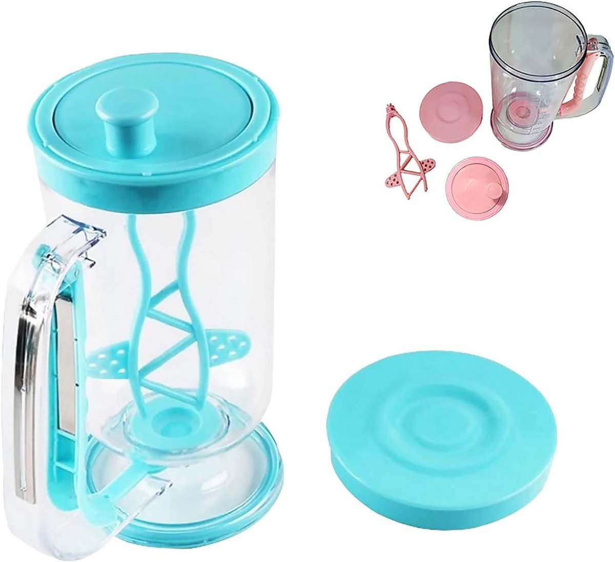 Mixer en Dispenser voor Beslag - 2-in-1 Keukenhulp voor Pannenkoeken en Cupcakes