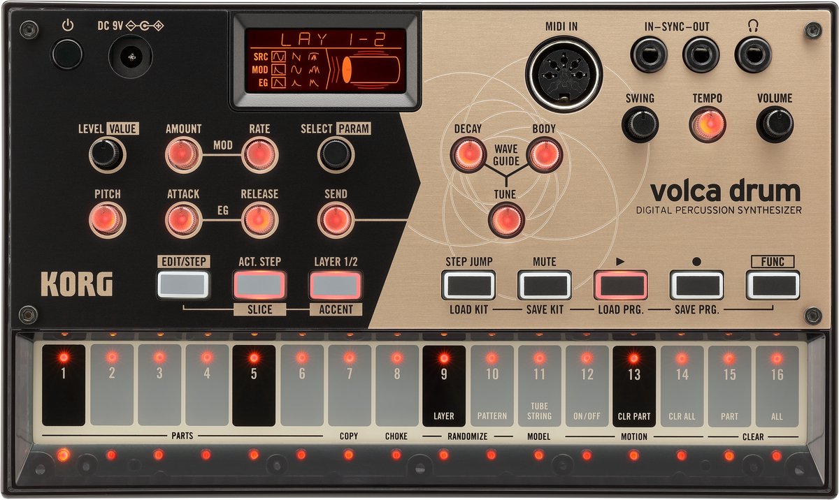 KORG volca drum Een drum synthesizer die de wereld van geluid transformeert.