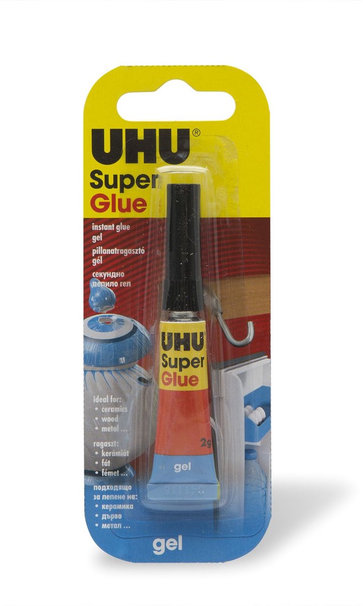 12x Secondelijm Gel 2 g – Extra Sterke Druppelvrije Superlijm – Ideaal voor Verticale en Bovenhandse Reparaties – Geschikt voor Kunststof, Keramiek, Metaal, Hout en Rubber – Niet Geschikt voor PE, PP en Schuimplastic[U36690]