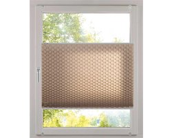 Inbetween Plisségordijn 3D Structuur Taupe 40x130 cm Zonder Boren