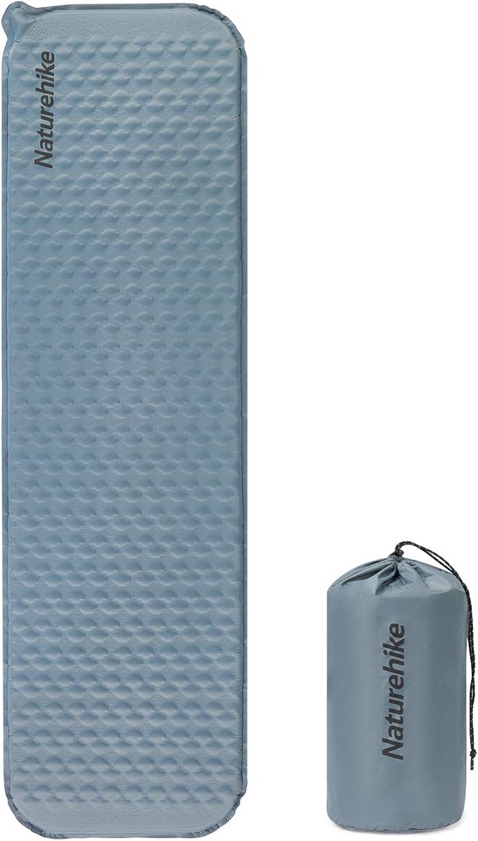 Ultralichte zelfopblazende isomat 3,5 cm – geïsoleerd, rechthoekig, ideaal voor kamperen, backpacken en wandelen