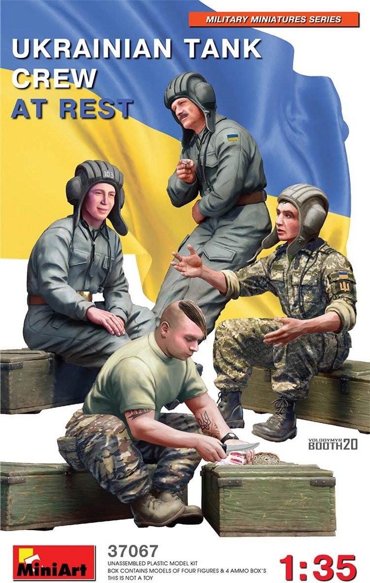 Ongemonteerde 1:35 Kunststof Modelset Oekraïense Tankbemanning