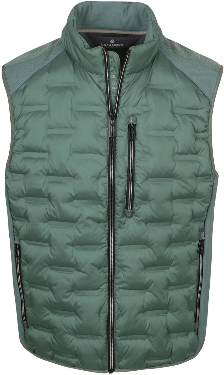 Casa Moda Bodywarmer Hybrid Puffer – Heren Bodywarmers Groen