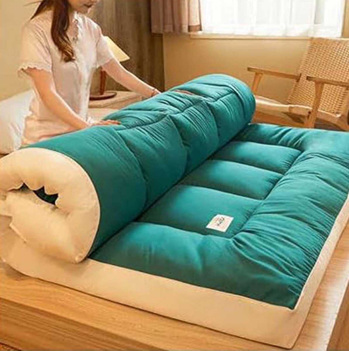 Opvouwbaar Futon Bed Matras Tatami Vloermat - Dik en Comfortabel