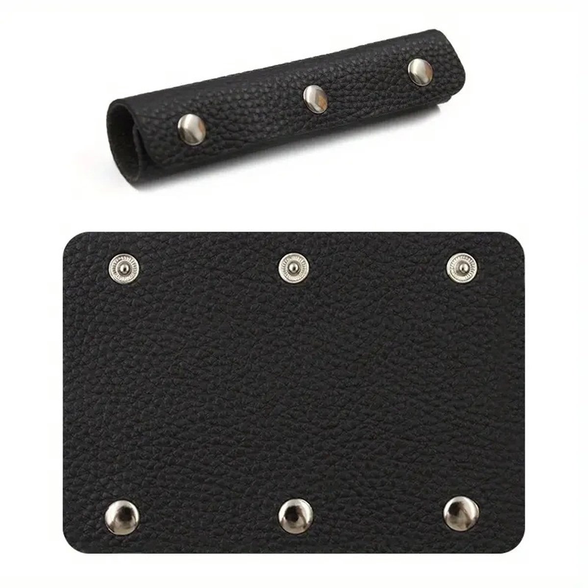 WiseGoods Premium Leren Handvatbeschermers Set Van 2 – Luxe Tas & Koffer Accessoire - Handgreep / Handvatten Voor Tassen - Zwart