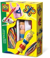 SES Creative Punniken - Houten Punnikpopje met Pen en Draden - Vanaf 5 Jaar - Knutselen - Schoencadeautjes Sinterklaas