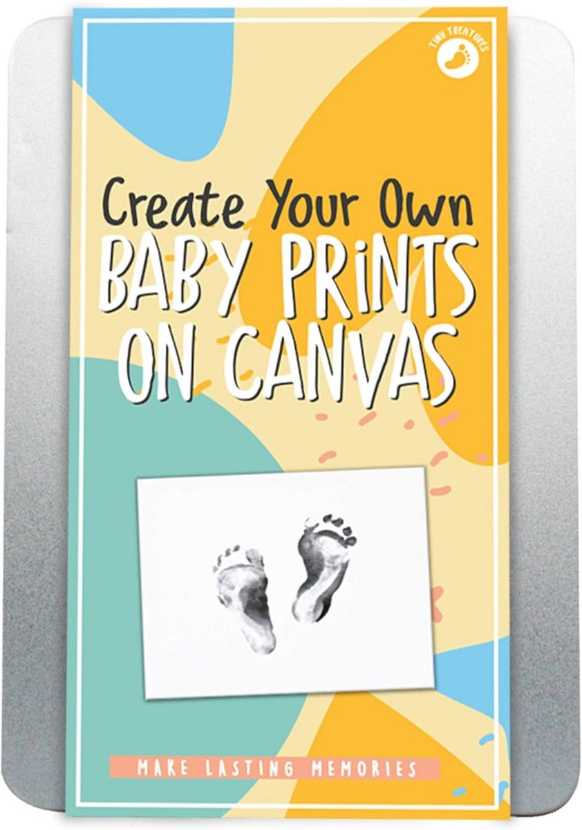 Canvas Afdruk Hand- of Voetafdruk Baby - Persoonlijk Kraamcadeau