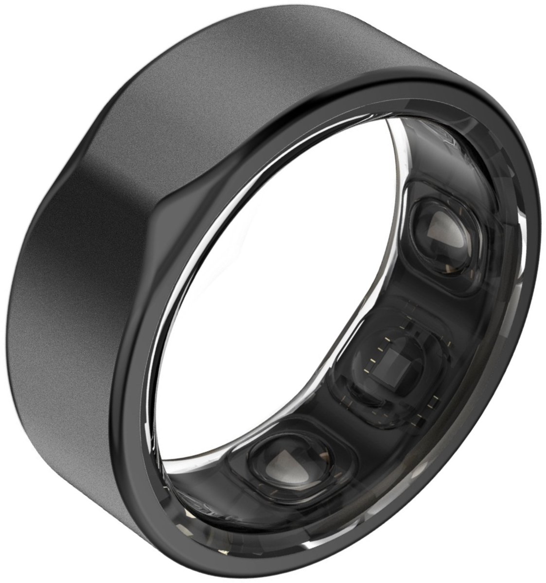 Kuno Ring 2 – Smart Ring – Slaapmonitor – Hartslag & Activiteitentracker – Stappen & Calorieën Meten – Zonder Abonnement – Waterbestendig – Zwart Maat 6