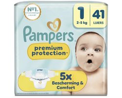 Pampers Premium Protection - Luiers Maat 1 - 2-5 KG - 41 stuks