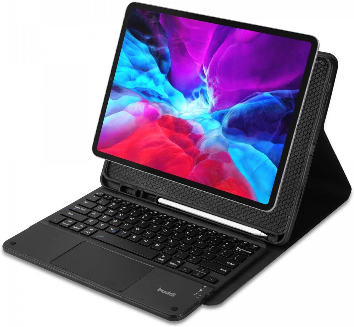 Buddi Zuna Hoes met Toetsenbord Geschikt voor Apple iPad Air 13 (2024/2025/2026) | Beschermhoes | Bluetooth 5.0 | met Penhouder | Magnetisch Uitneembaar Keyboard | QWERTY | Book Case met Standaard | Z