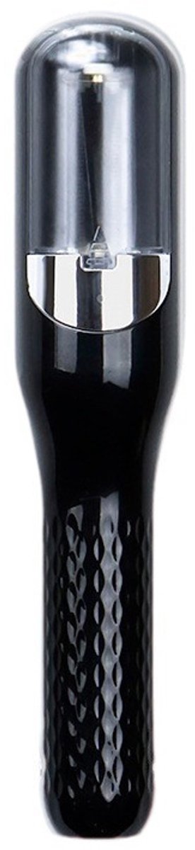Draadloze automatische tondeuse voor gespleten haarpunten, oplaadbare tondeuse voor vrouwen, 2-in-1 snelkniptool, verwijdert beschadigd haar, herstelt het haar, met opzetstukken en reinigingsborstel - Zwart