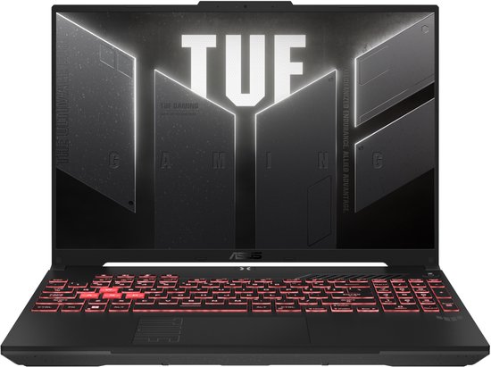 ASUS TUF Gaming A16 FA607NUG-RL117 laptop AMD Ryzen™ 7 7445HS 40,6 cm (16") WUXGA 16 GB DDR5-SDRAM 512 GB SSD NVIDIA GeForce RTX 4050 Wi-Fi 6 (802.11ax) Zwart, Grijs - ASUS - Hoofdafbeelding