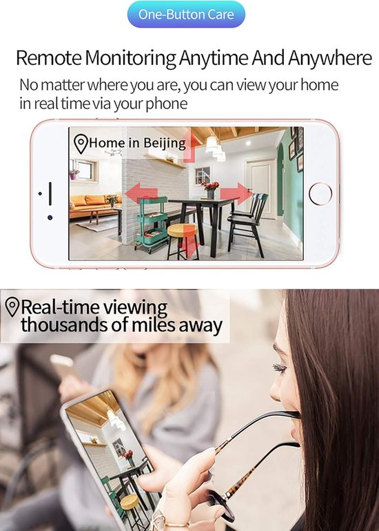 Bewakingscamera - Draadloze Camera - Buiten Bewaking - 360 Graden Zicht - 1080p Full HD - Onzichtbaar Infrarood — afbeelding 3