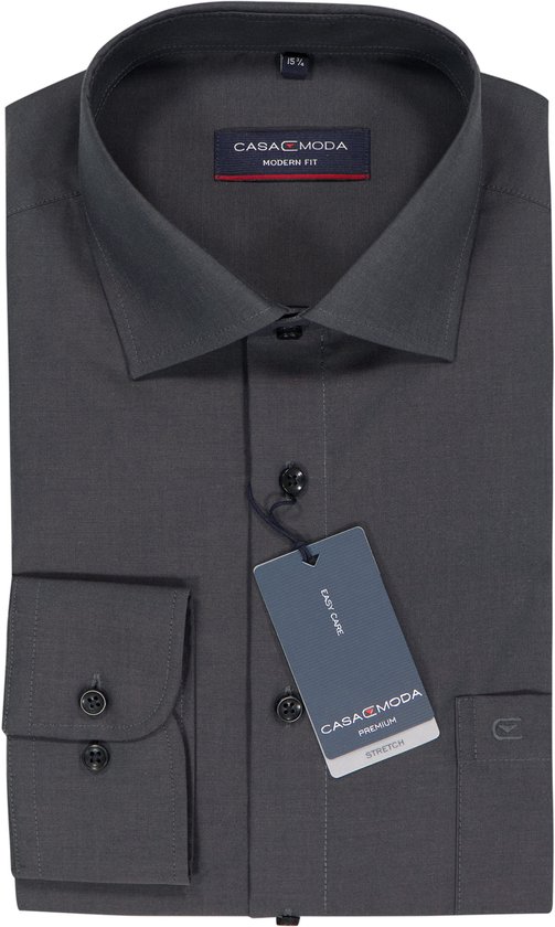 Chemise Casa Moda Uni Gris Kent Coupe Moderne - 40