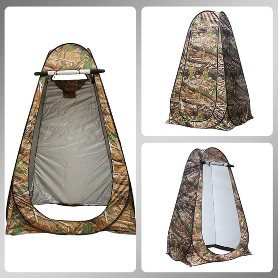 Pop-up Privacytent met Stalen Frame - Snel Opvouwbare Ruimtebesparende Draagbare Schuilplaats - Polyester Constructie met Touwen en Palen - voor Kamperen Wandelen Vissen van POP — afbeelding 5