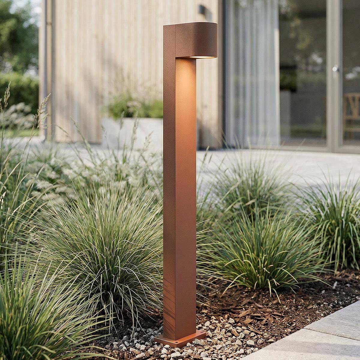 LumenXL - Industriële staande buitenlamp Simone - roestbruin 70 cm