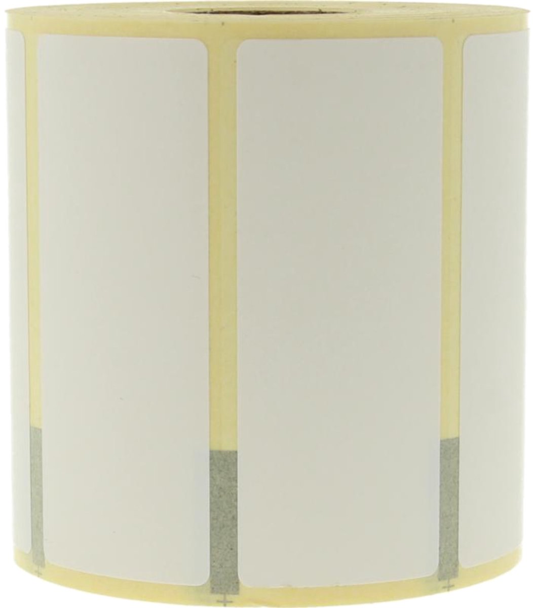 Etiket blanco 75 x 30 mm op rol