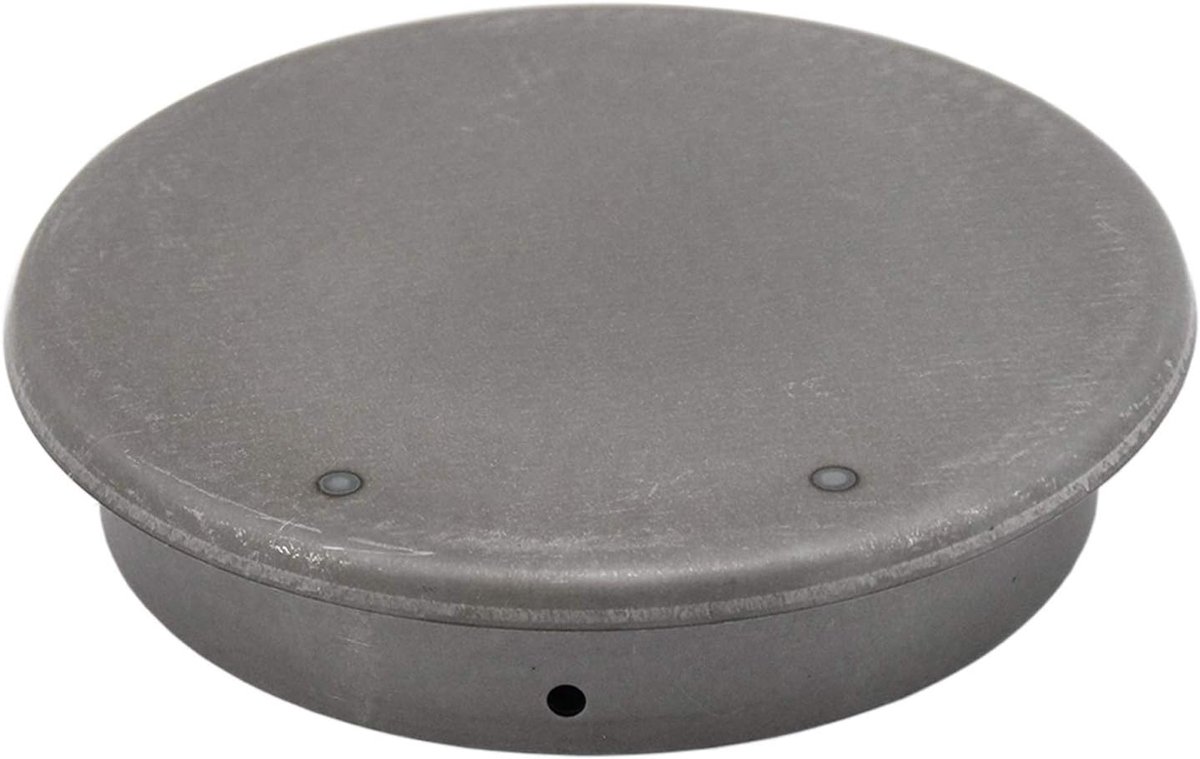 Kachelpijp blinddeksel - Rookbuis blindkap - Schoorsteen afdichten - Staal 2 mm dik - DN 180 mm - Staal blank