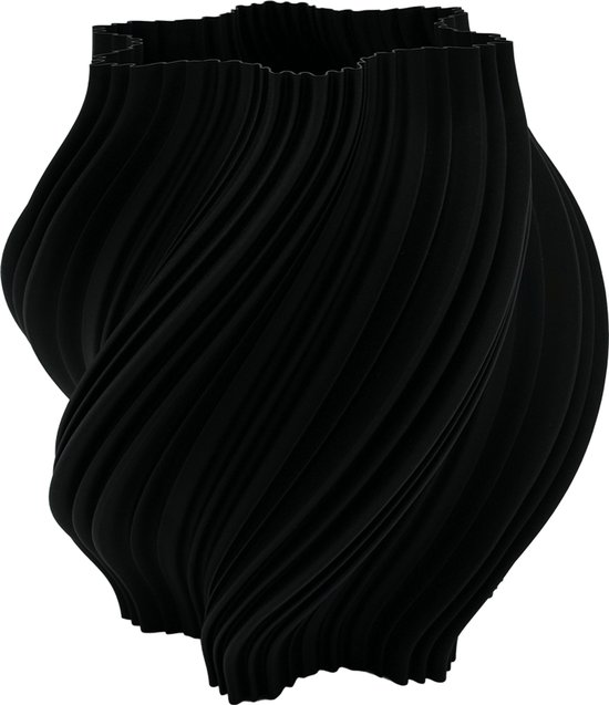 Liora moderne vaas – Decoratieve vaas - Zwart - 3d geprinte vaas - geschikt voor droogbloemen - 25CM