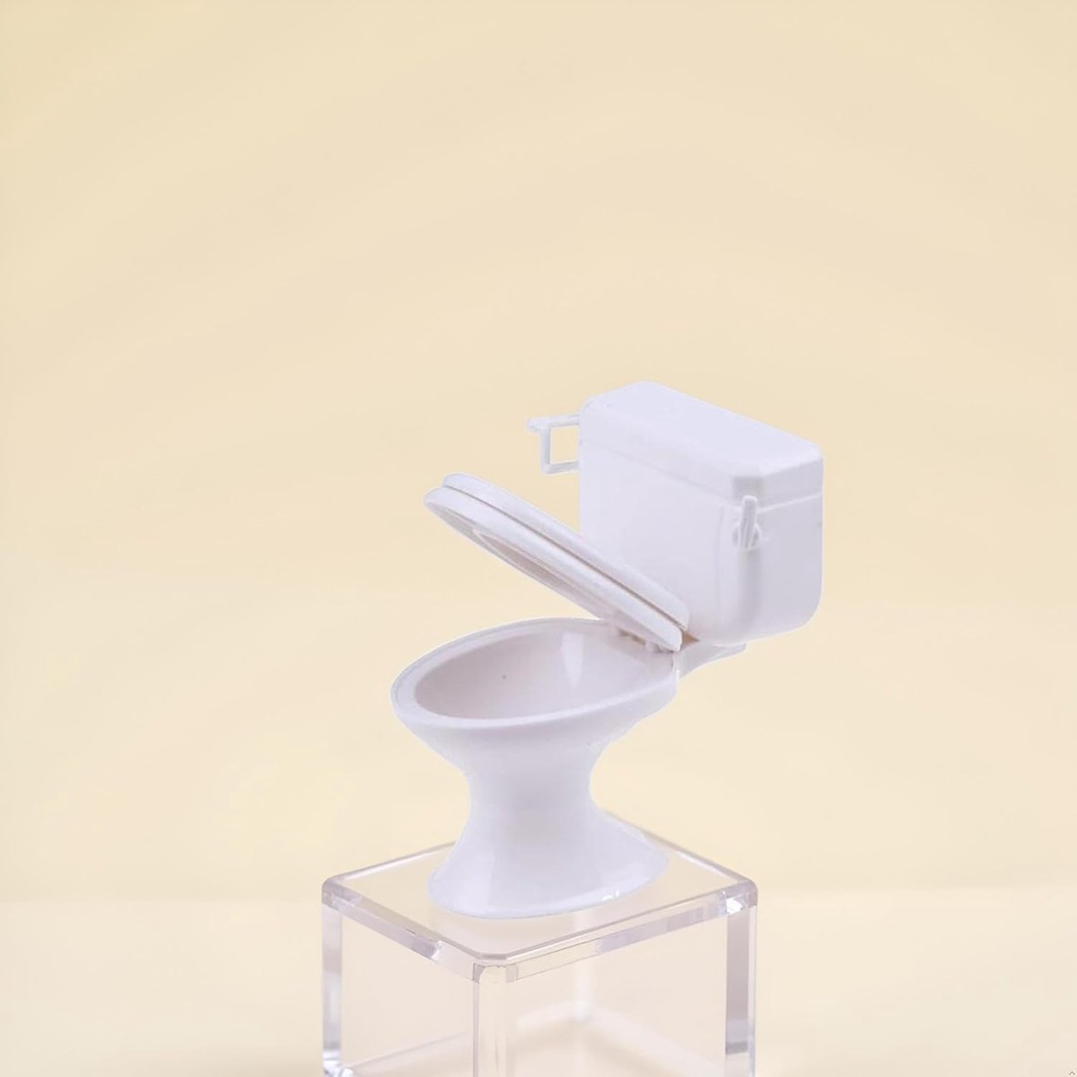 Miniatuur Toilet - Poppenhuis Meubel - DIY Ambachten - Realistisch Ontwerp - 1:12 Schaal - Wit