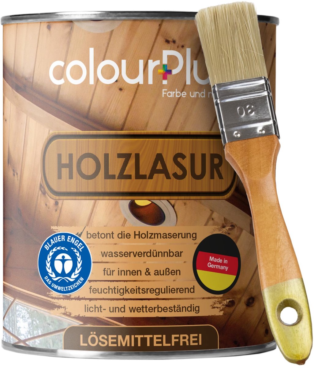 ColourPlus Houtbeits - Weerbestendige Houtolie - Met UV bescherming - Wit zijdeglans - 750 ml
